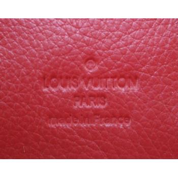 Louis Vuitton Mahina Leather M95550 Red Cow Leather Small Wallet Replica HM07212