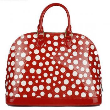 Louis Vuitton Yayoi Kusama M93594 Red Leather Ladies Bag