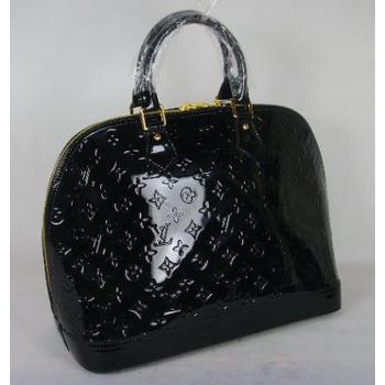 Quality Louis Vuitton Monogram Vernis M93596 Black HandBags Ladies