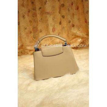 Louis Vuitton Handbag Calfskin Capucines Apricot