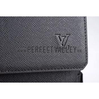 Louis Vuitton Vassily PM Taiga Leather Black Replica