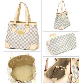 Louis Vuitton Damier Canvas N51207 White Canvas Small Bag Replica