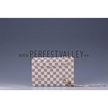 Replica Louis Vuitton Damier Azure Mini iPad Clutch with Hand Strap