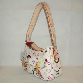 Louis Vuitton Monogram Multicolore M40053 White Small Ladies Bag