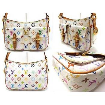 Louis Vuitton Monogram Multicolore M40053 White Small Ladies Bag