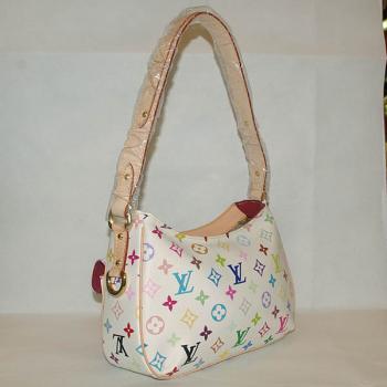 Louis Vuitton Monogram Multicolore M40053 White Small Ladies Bag