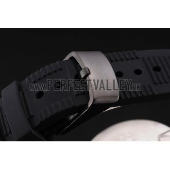 Louis Vuitton Tambour Essential Voyagez White Dial Black Case Black Rubber Strap