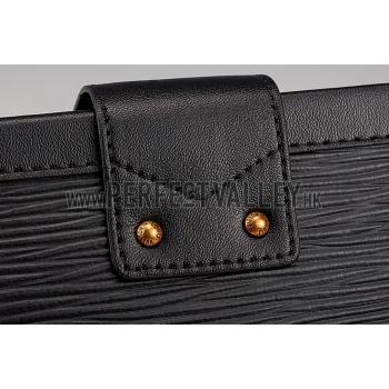 Replica Louis Vuitton Petite Malle Epi Leather Black Bag