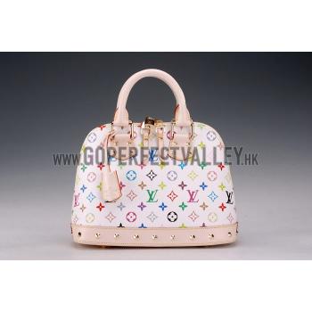 Cheap Louis Vuitton White Murakami Alma PM