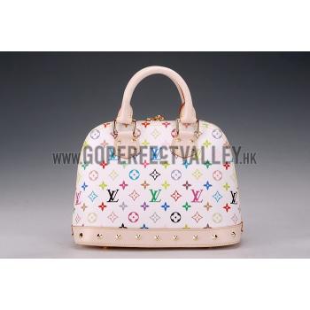 Cheap Louis Vuitton White Murakami Alma PM