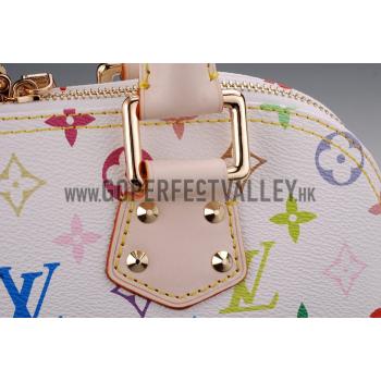 Cheap Louis Vuitton White Murakami Alma PM