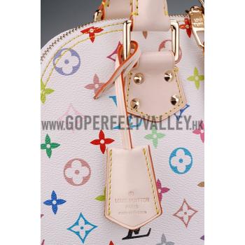 Cheap Louis Vuitton White Murakami Alma PM