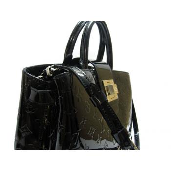 Louis Vuitton Monogram Vernis M4034N Black Large HandBags