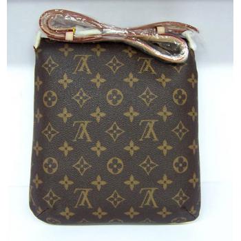 Louis Vuitton Monogram Canvas M51258 Brown Cow Leather Unisex Bag Replica