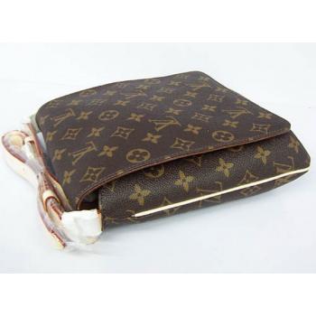 Louis Vuitton Monogram Canvas M51258 Brown Cow Leather Unisex Bag Replica