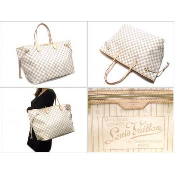 Quality Louis Vuitton Damier Canvas N51108 White Cross Body Bag Ladies