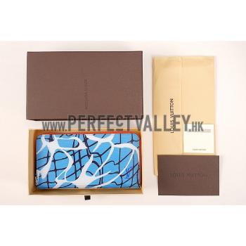 Louis Vuitton Zippy Wallet Epi Leather Aqua Print Replica