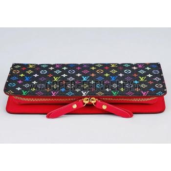 Replica Louis Vuitton Insolite Pouchette Black Murakami With Pink