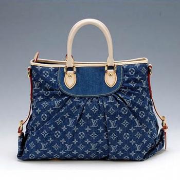 Louis Vuitton Monogram Denim M95350 Blue 2way Ladies HM08086