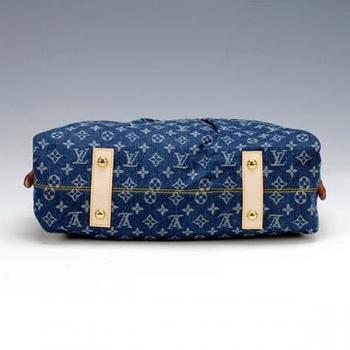 Louis Vuitton Monogram Denim M95350 Blue 2way Ladies HM08086