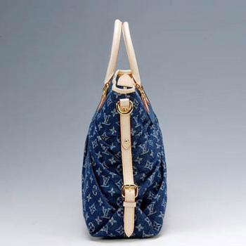 Louis Vuitton Monogram Denim M95350 Blue 2way Ladies HM08086