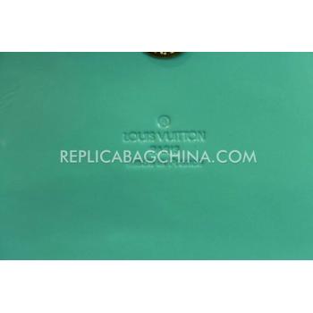 Louis Vuitton Clutch Wallet Green Patent Leather Replica