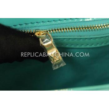 Louis Vuitton Clutch Wallet Green Patent Leather Replica