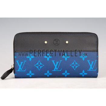 Louis Vuitton Monogram NoirBlue Zippy Wallet  18926652