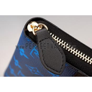 Louis Vuitton Monogram NoirBlue Zippy Wallet  18926652