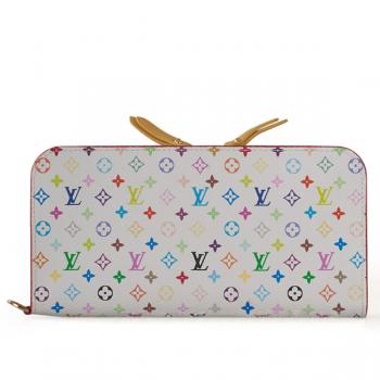 Cheap Cheap Louis Vuitton Monogram Multicolore M93750 White Cow Leather Small Wallet