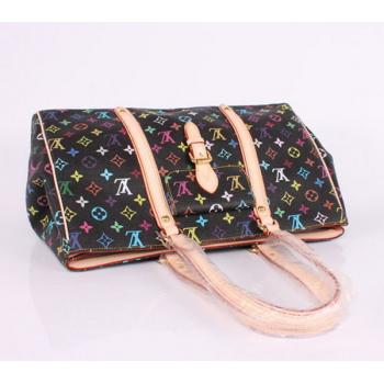 Louis Vuitton Monogram Multicolore M40095 Black Large Ladies