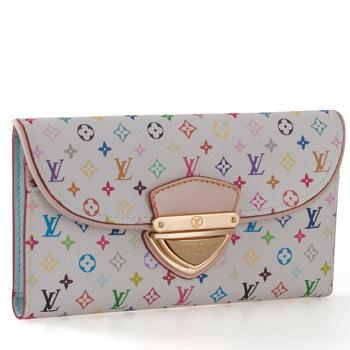 Louis Vuitton Monogram Multicolore M93737 White Small Wallet