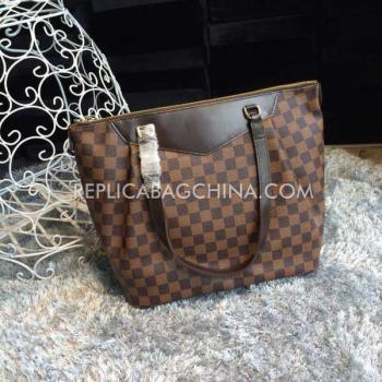 Louis Vuitton Calfskin Monogram Brown Handbag Replica HM08539