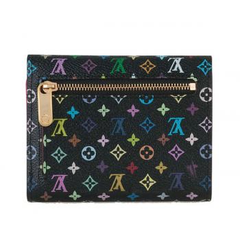 Cheap Louis Vuitton Monogram Multicolore M58087 Black Canvas Ladies Wallet