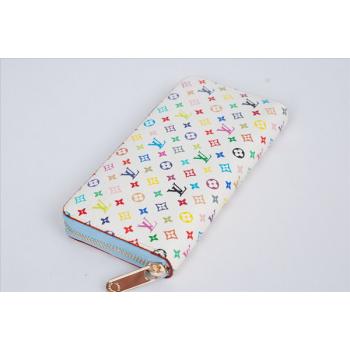 Louis Vuitton Monogram Multicolore M60017 White Wallet Ladies