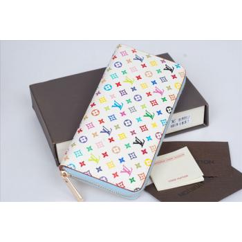 Louis Vuitton Monogram Multicolore M60017 White Wallet Ladies