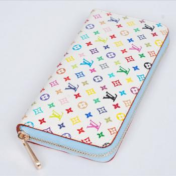 Louis Vuitton Monogram Multicolore M60017 White Wallet Ladies