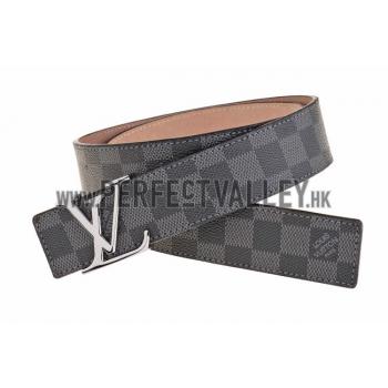 Replica Louis Vuitton Initiales Damier Graphite Belt