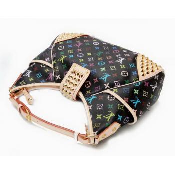 Louis Vuitton Monogram Multicolore M40310 Black Large HandBags