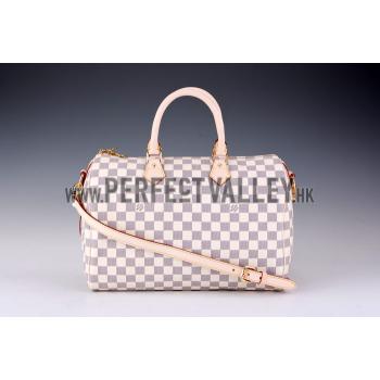 Louis Vuitton Damier Azur Speedy 35 with Shoulder Strap