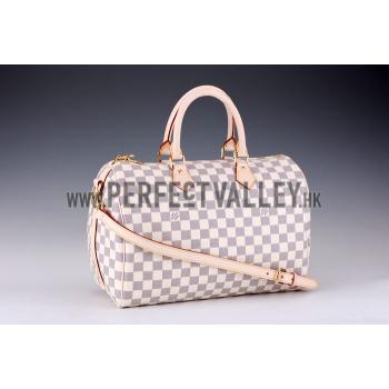 Louis Vuitton Damier Azur Speedy 35 with Shoulder Strap