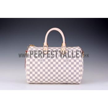 Louis Vuitton Damier Azur Speedy 35 with Shoulder Strap