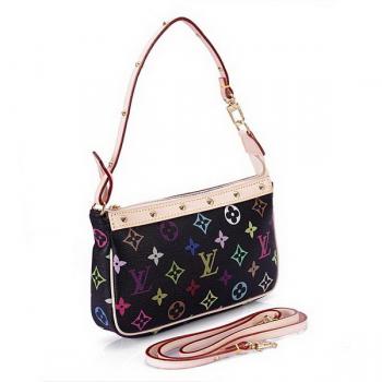 Cheap Louis Vuitton Monogram Multicolore M92648 Black Small Cross Body Bag