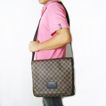 Louis Vuitton Damier Canvas N51211 Brown Medium Mens Bag Replica