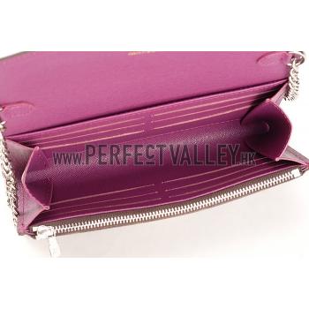 Louis Vuitton Monogram Totem Chain Wallet Plum