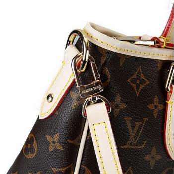 Louis Vuitton Monogram Canvas M41231 White Cow Leather 2way