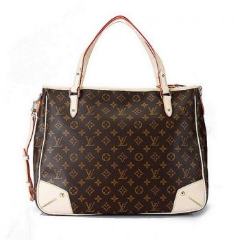 Louis Vuitton Monogram Canvas M41231 White Cow Leather 2way