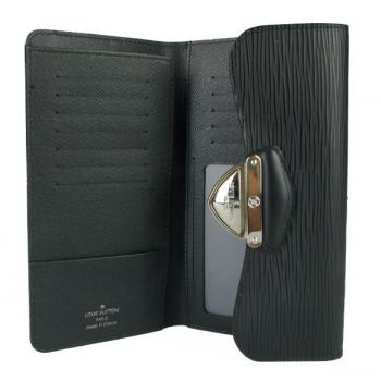 Replica Cheap Louis Vuitton EPI Leather M63882 Black Small Wallet HM08982