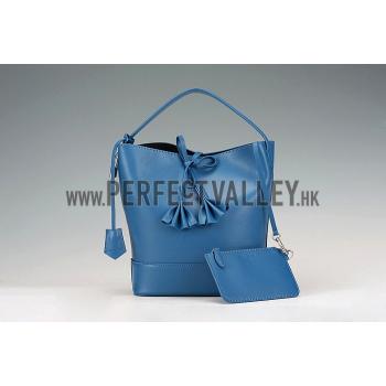 Louis Vuitton New Noe Cuir Nuance Blue Drawstring Bag 607551