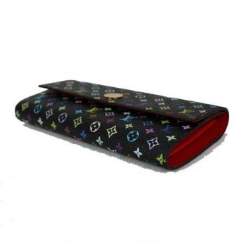 Cheap Louis Vuitton Monogram Multicolore M61734 Black Small Wallet